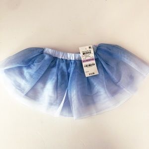 NWT Baby Girls Blue watercolor tutu, size 6-9 mo